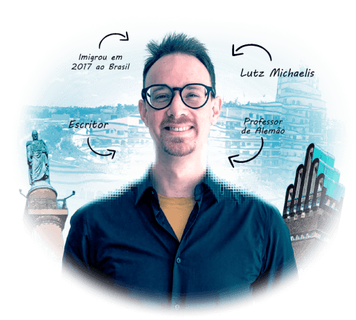 Portrait Lutz Michaelis Professor de Alemão Imigrou em 2017 ao Brasil